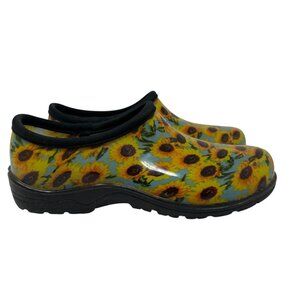 GroundWork Womens Slip-On Waterproof Garden Clogs With Black Soles Size 9M